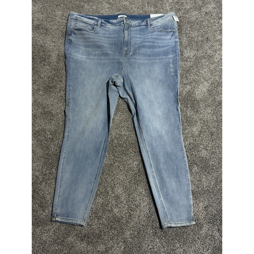 Maurices Limitless Jegging Jeans Womens XXL Blue Stretch High Rise Zip Button